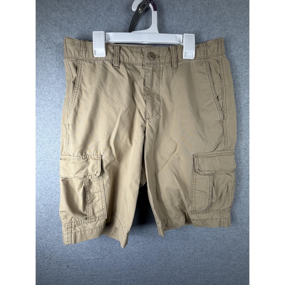 Gap Cargo Shorts Mens 28 Beige Ripstop Cotton Relaxed Fit Pockets‎ Summer